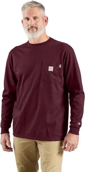 Carhartt Men's 100235 Flame-Resistant Force Long Sleeve Cotton T-Shirt