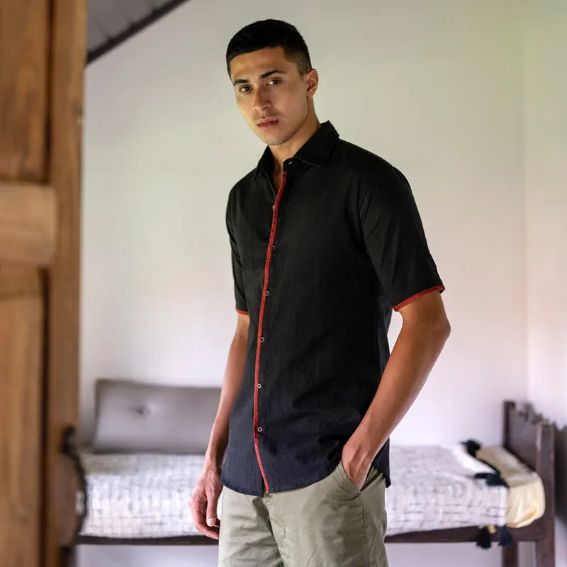 Cotton Shirt For Men | Regular Fit | Black