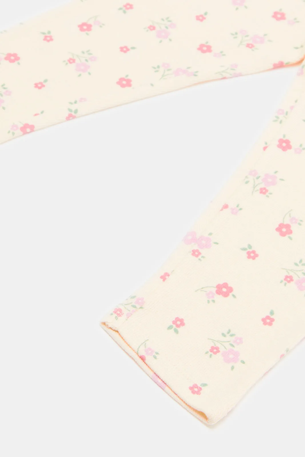 Infant Girls Ivory Printed Pants