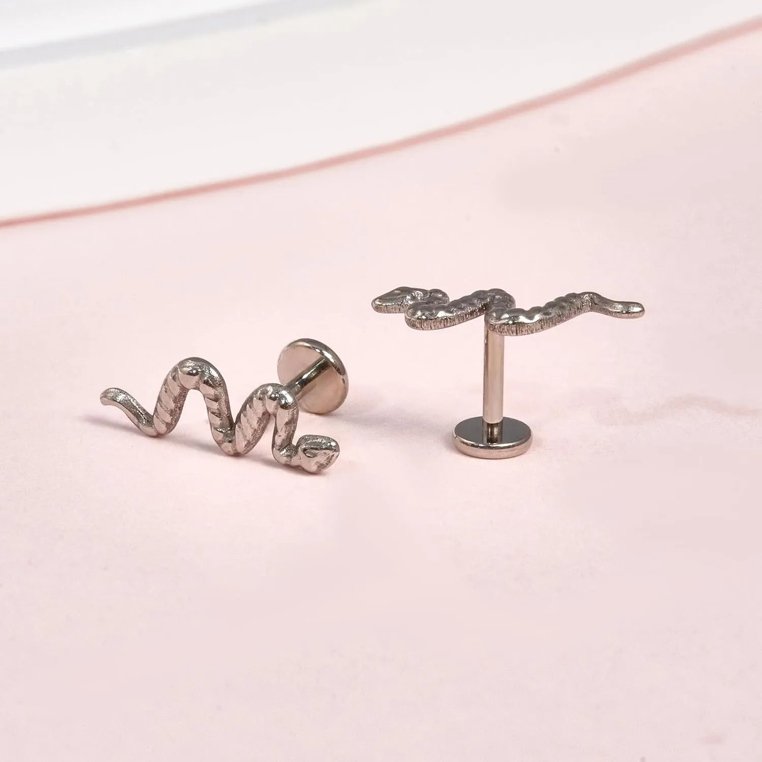 limerencia G23 Hypoallergenic 18g Flat Back Stud Earrings | F136 Implant Grade Titanium Press Fit Threadless Push Pop in Cartilage Helix Labret Lip Monroe Tragus Piercing Studs