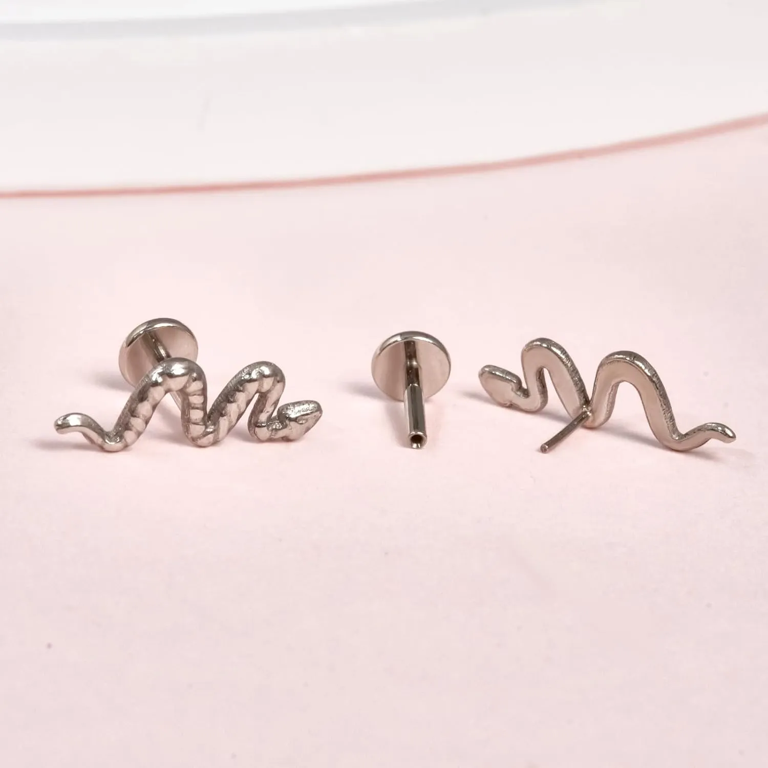 limerencia G23 Hypoallergenic 18g Flat Back Stud Earrings | F136 Implant Grade Titanium Press Fit Threadless Push Pop in Cartilage Helix Labret Lip Monroe Tragus Piercing Studs