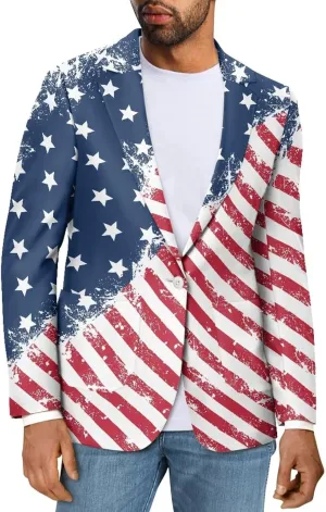 Mens Blazer Jacket Casual Sport Coats Slim Fit One Button Suit Jacket Lightweight Fashion Knit Blazer Size XS-5XL