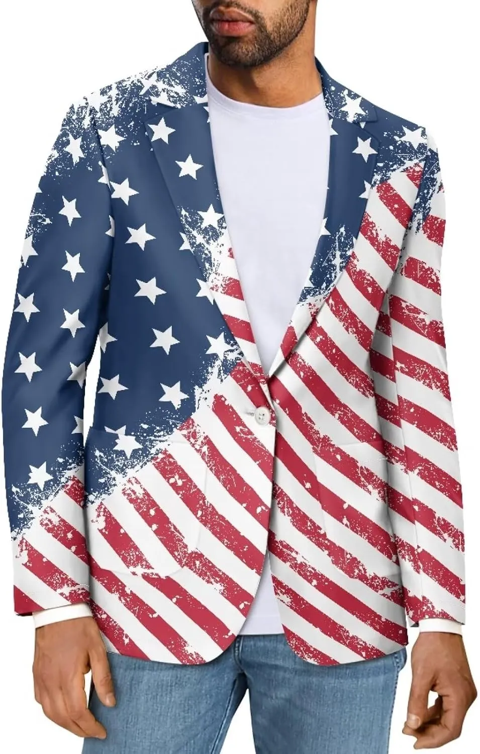 Mens Blazer Jacket Casual Sport Coats Slim Fit One Button Suit Jacket Lightweight Fashion Knit Blazer Size XS-5XL