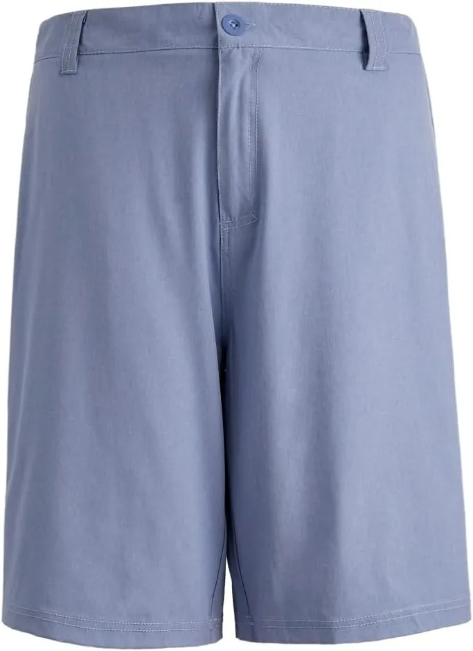 Mens Cargo Shorts Hybrid Amphibian Workout Pants Casual Athletic Golf Workout Lightweight Multi Pockets Twill Short