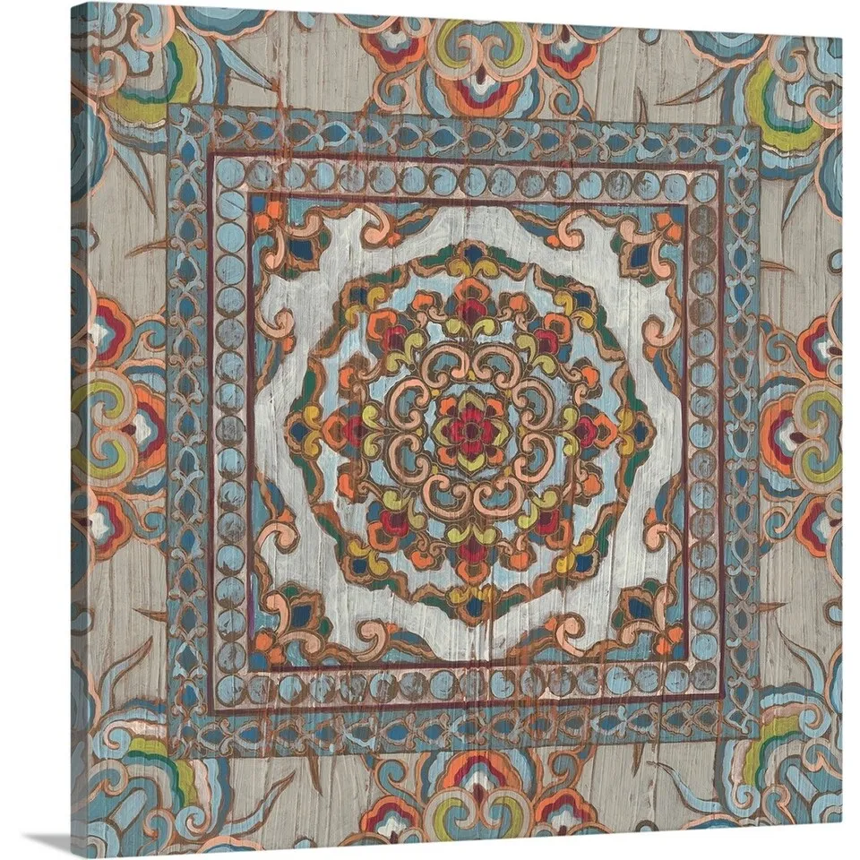 "Boho Textile I" Canvas Wall Art