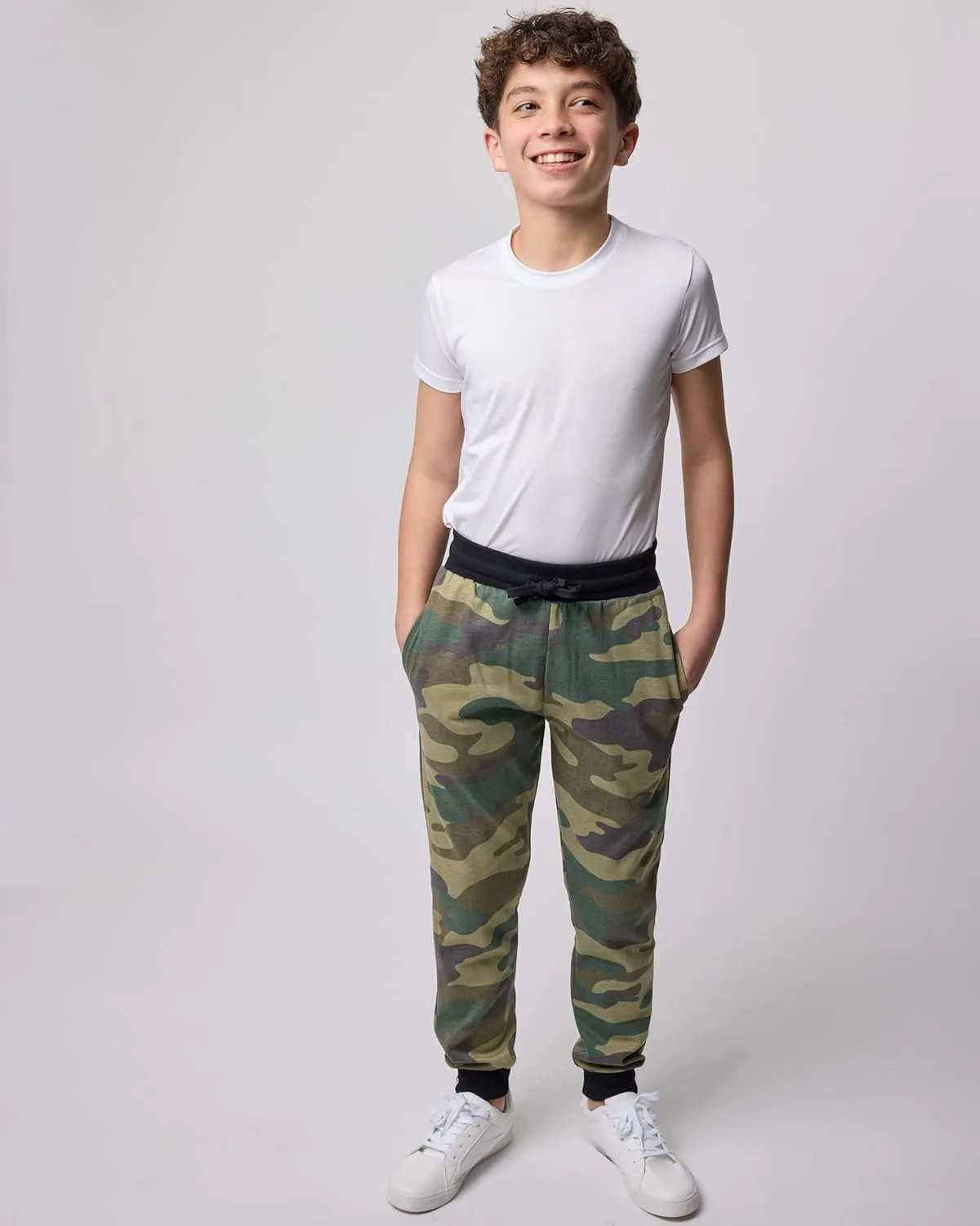 Real Essentials 3 Pack: Boys Cotton Active Fleece Jogger Sweatpants
