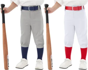Resinta Toddler & Youth Boys Baseball Pants with Socks and Belt Kids Knicker Softball Pants Knee-Length Kids Tee Ball Pant