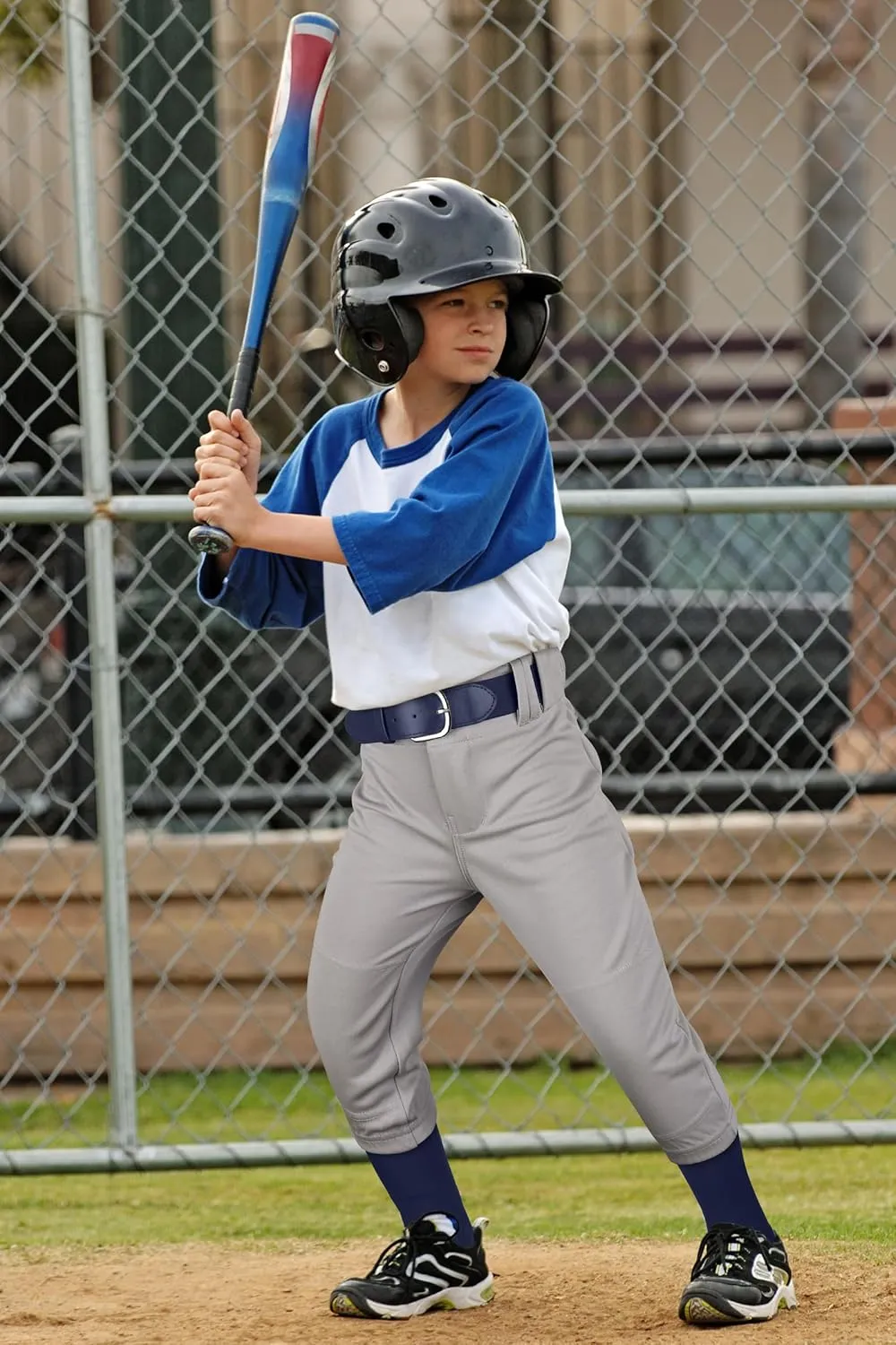 Resinta Toddler & Youth Boys Baseball Pants with Socks and Belt Kids Knicker Softball Pants Knee-Length Kids Tee Ball Pant
