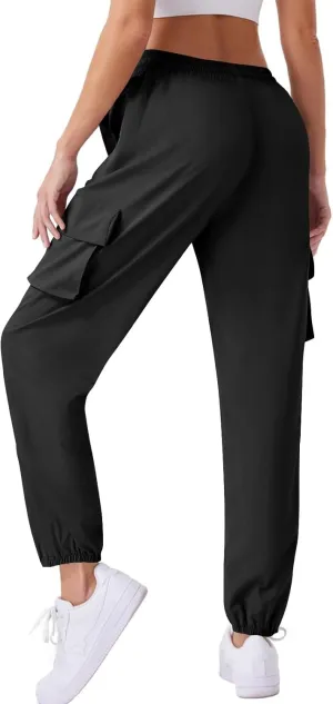 Womens Cargo Pants Lightweight Summer Quick Dry Waterproof Hiking Pant Casual Outdoor Athletic Joggers with Pockets