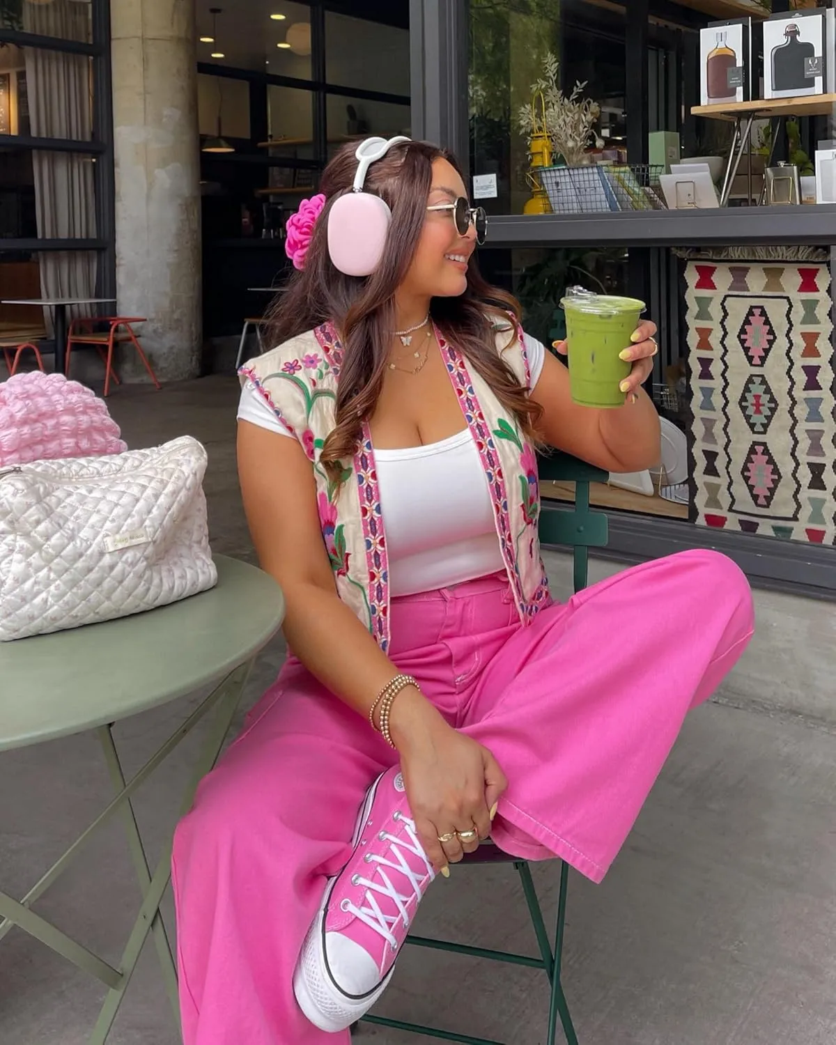 Women's Floral Embroidered Vest Boho Vintage Linen Vest Y2k Sleeveless 2024 Summer Waistcoat Top